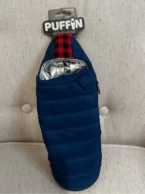 NWT Puffin Drinkwear "The OG" bottle cooler sleeve | Blue & Red |